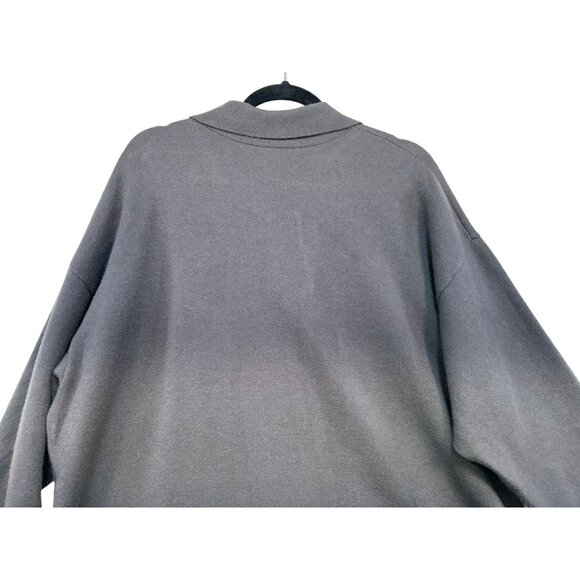 Zara Womens Button-Up Oversized Knit Shirt Jacket M Gray Made In Turkey Heavy - Picture 11 of 12